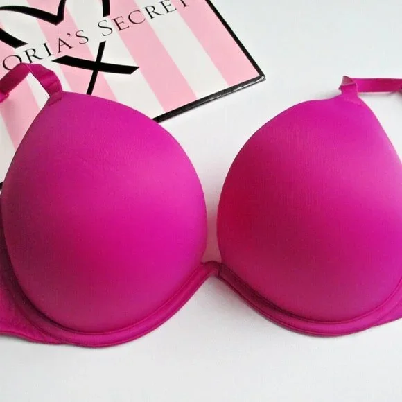 Victoria's Secret PINK Super Push-Up Bra - Black, Styles 36D 38C 38DD 40B 40C 40D 40DD (New With Tags)